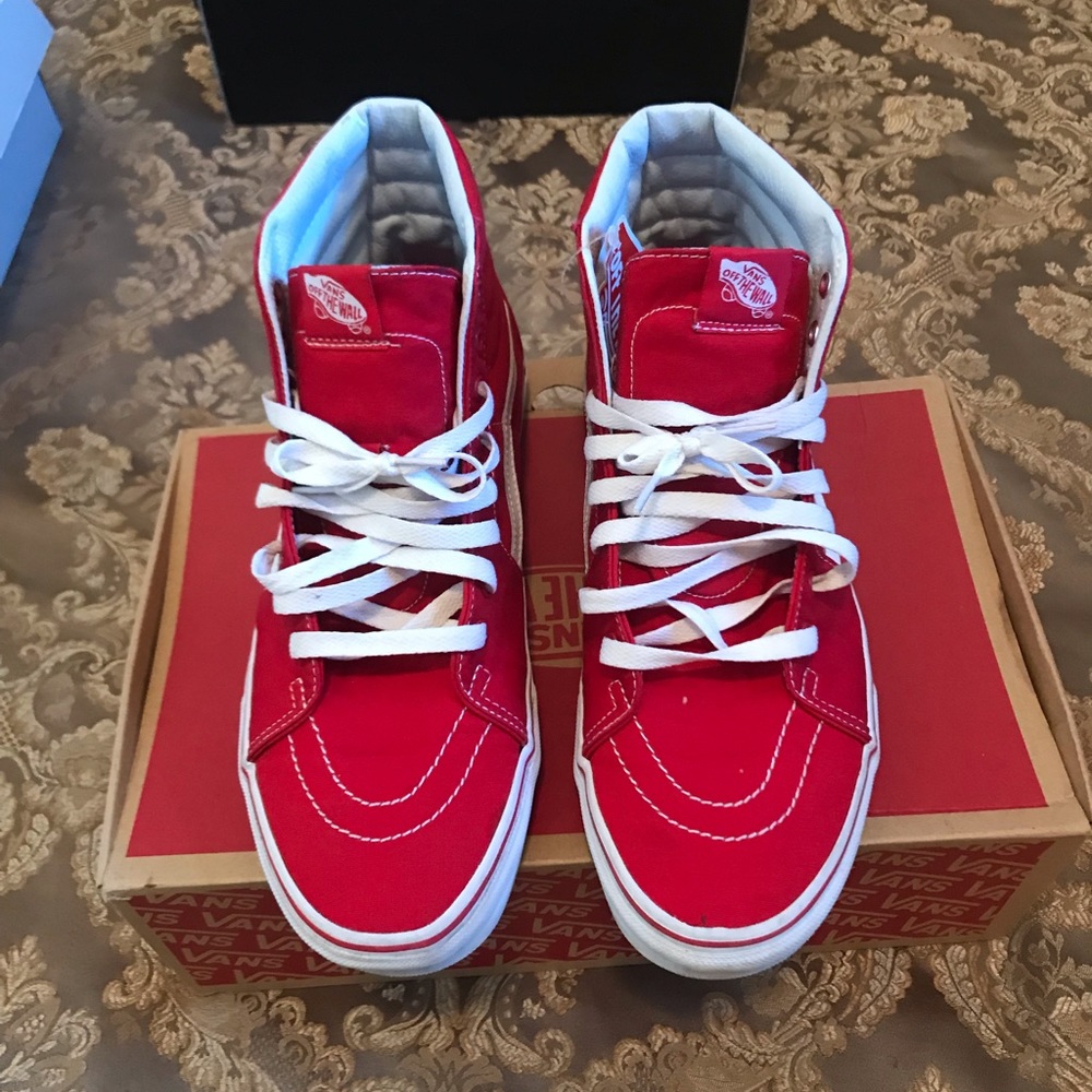 Red high top vans